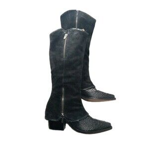 DONALD PLINER Kaydence Tall Black Boots Women's Size 9 M Knee High Retail $428